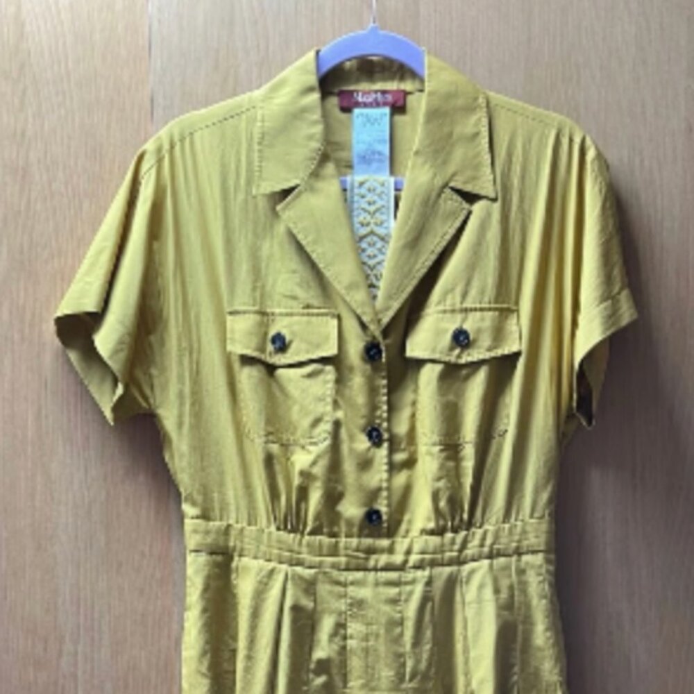 Very Good Condition* MaxMara Studio Fred Dress (Goldenrod Yellow) | US size 10